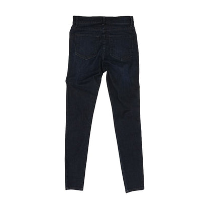 Navy Solid Mid Rise Slim Leg Jeans