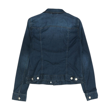 Blue Solid Denim Jacket