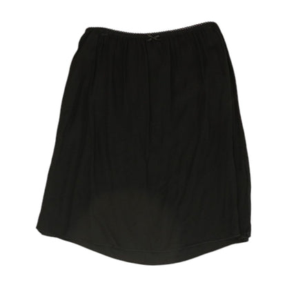 Black Solid Mini Skirt