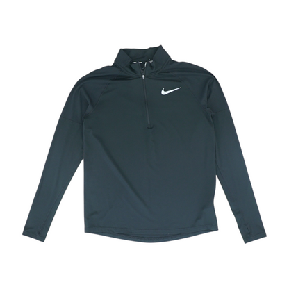 Black Solid 1/4 Zip Pullover
