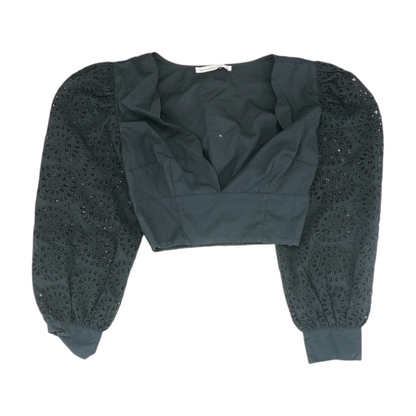 Black Cropped Blouse