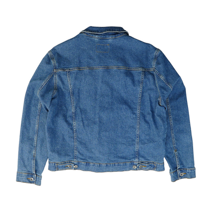 Blue Solid Denim Jacket