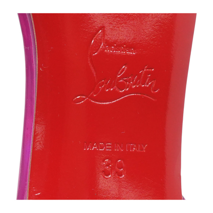 Miss Z 100 mm Strappy Sandal in Laminated Pink Leather