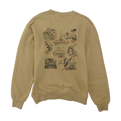 Tan Solid Sweatshirt Pullover