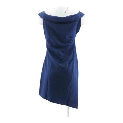 Navy Solid Midi Dress