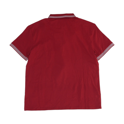 Red Solid Short Sleeve Polo
