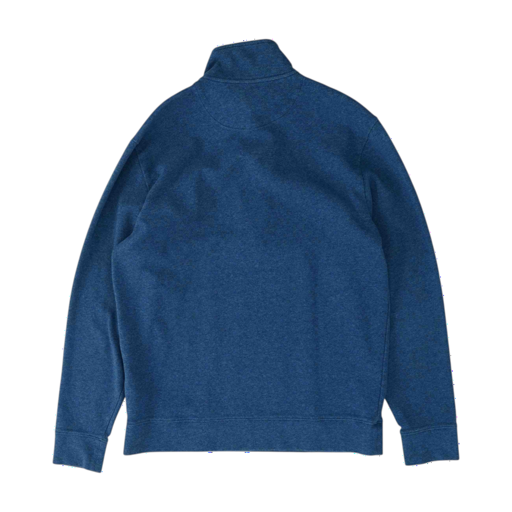 Blue Solid 1/4 Zip Pullover