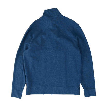Blue Solid 1/4 Zip Pullover