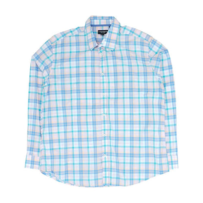Pink Plaid Long Sleeve Button Down
