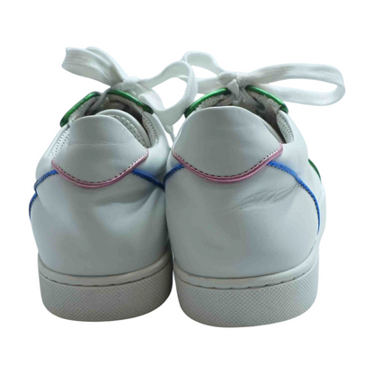 Viera Orlato Leather Sneakers with Multi-Colored Trim