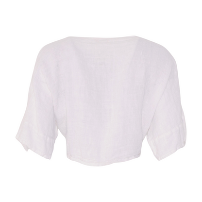 White Cropped Cardigan