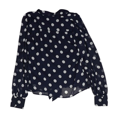 Navy Polka Dot Blouse