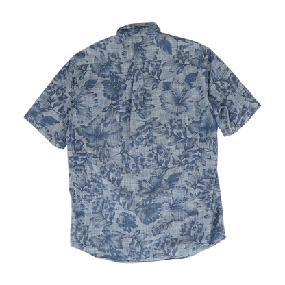 Navy Floral Short Sleeve Button Down