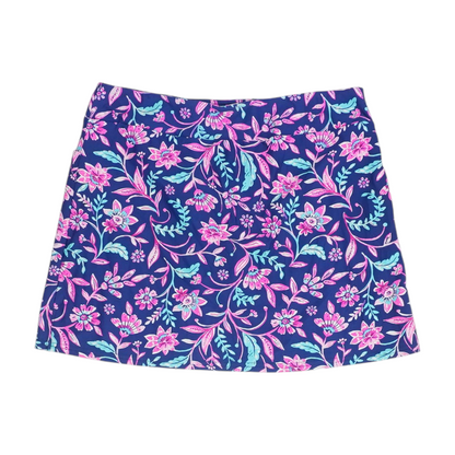Navy Floral Mini Skort