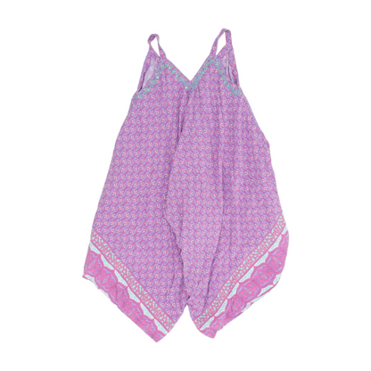 Purple Print Sleeveless One-Piece