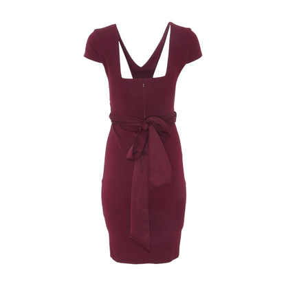 Maroon Midi Dress