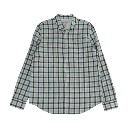 Blue Plaid Long Sleeve Button Down