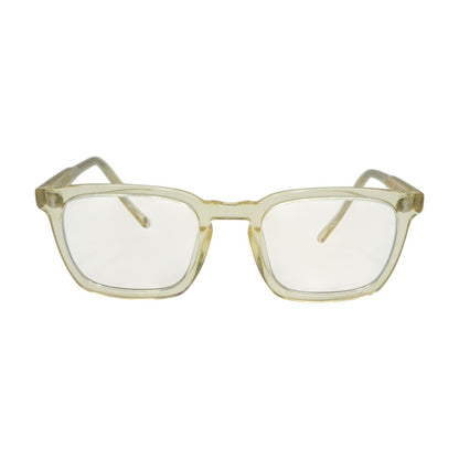 Yellow Attneave Square Unknown Prescription Eyeglasses