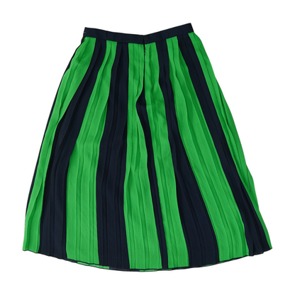 Green Striped Midi Skirt