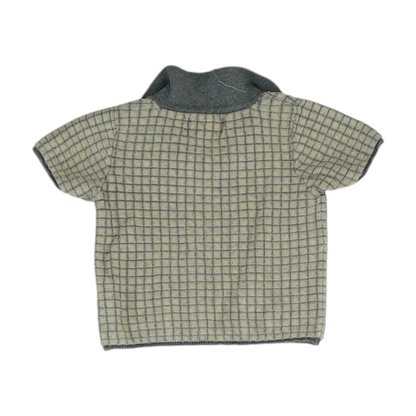 Gray Check Short Sleeve Polo