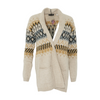 Tan Graphic Cardigan Sweater