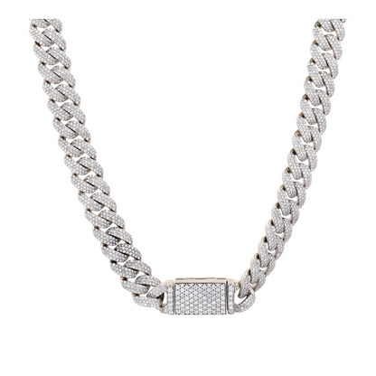 20 ctw 10K White Gold Diamond Statement Necklace