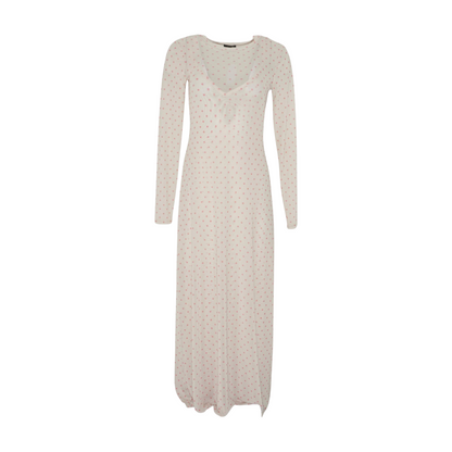 Ivory Polka Dot Maxi Dress