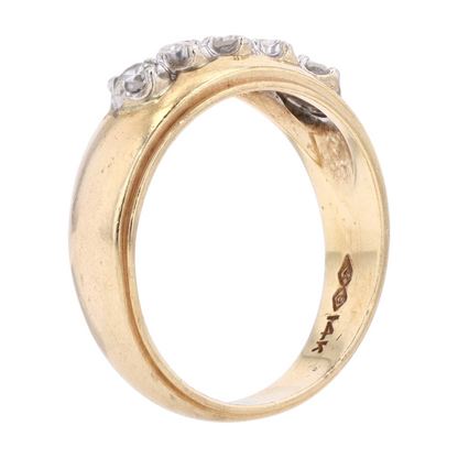 14K Two-Tone Gold Diamond Band Ring