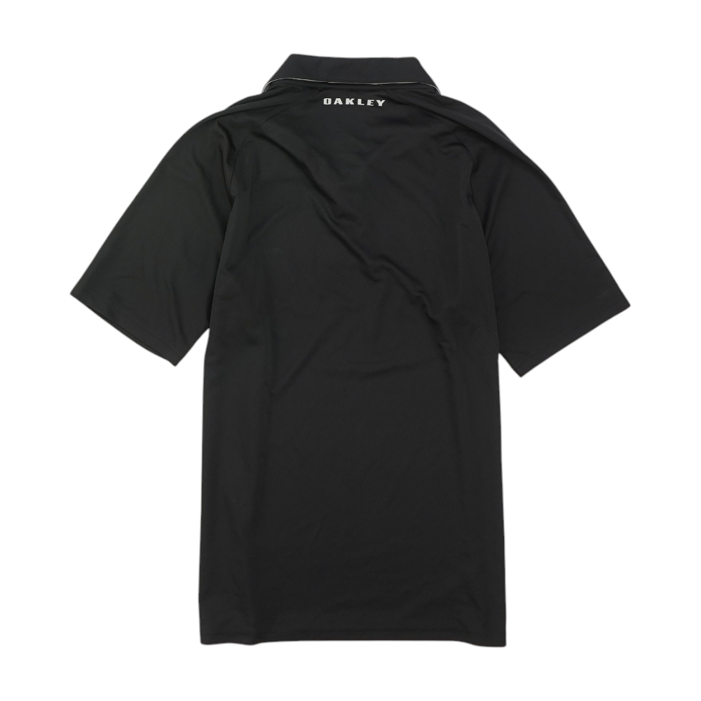 Black Solid Short Sleeve Polo
