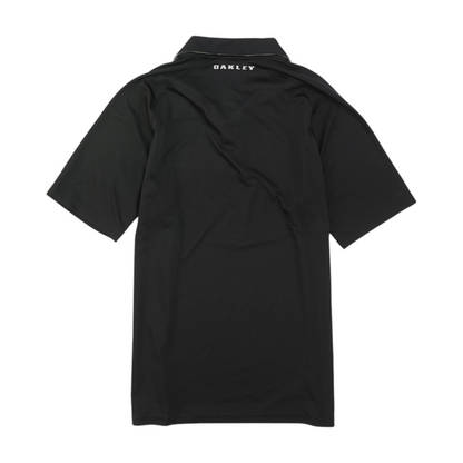 Black Solid Short Sleeve Polo