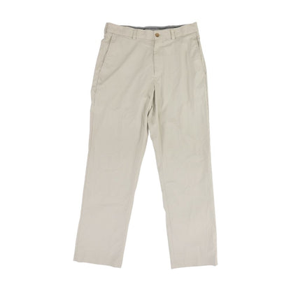 Beige Solid Chino Pants