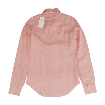 Pink Solid Long Sleeve Button Down