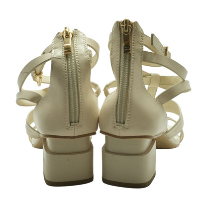 Beige Block Heels