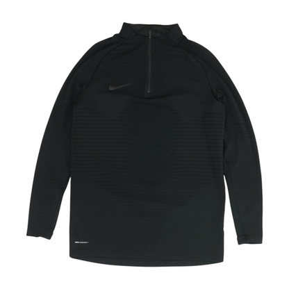 Black Striped 1/4 Zip Pullover