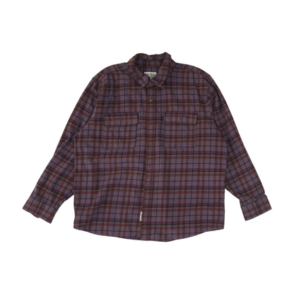Purple Plaid Flannel Button Down