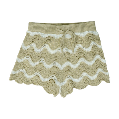Tan Striped Cover-Up