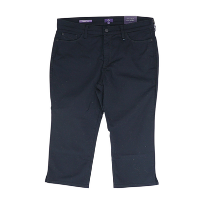 Black Solid 5-Pocket Capris