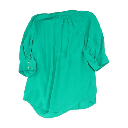 Green Solid 3/4 Sleeve Blouse