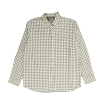 Gray Check Long Sleeve Button Down