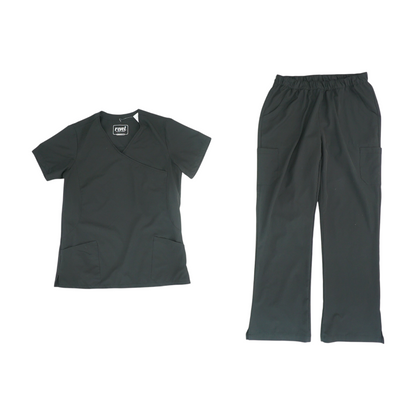 Black Solid Pant Set