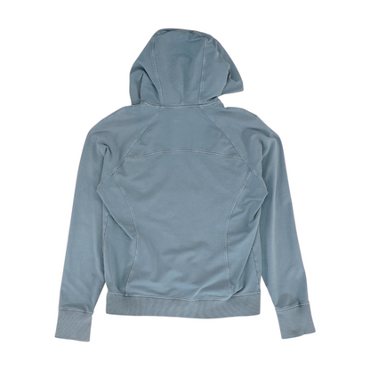 Blue Solid Hoodie Pullover