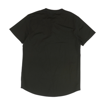 Black Solid Henley T-Shirt