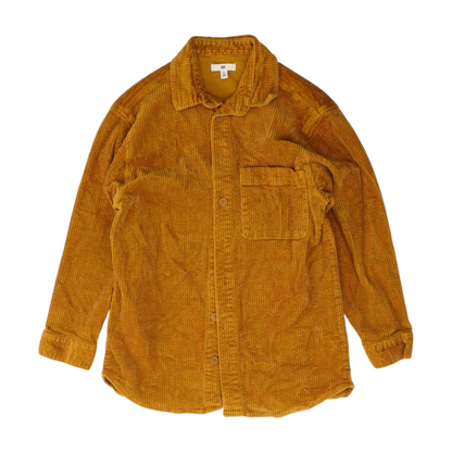 Brown Solid Flannel Button Down