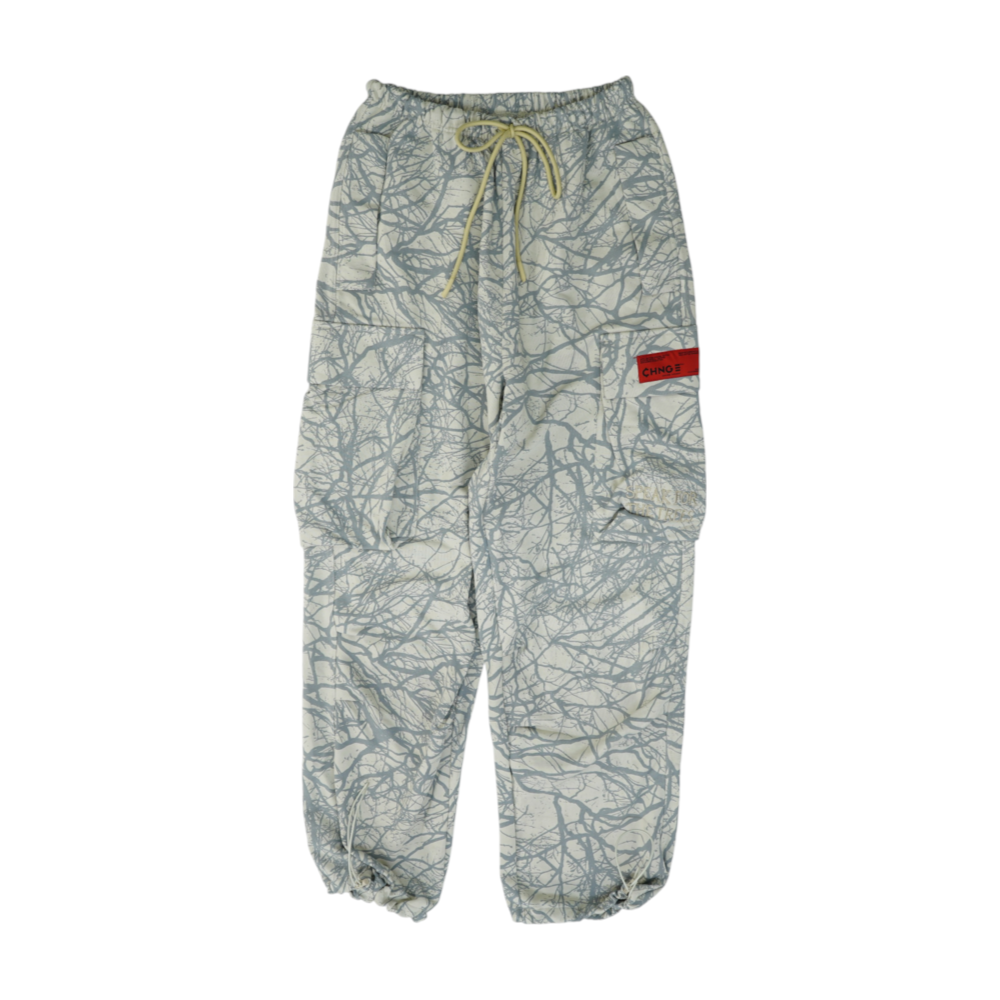 Beige Abstract Regular Pants