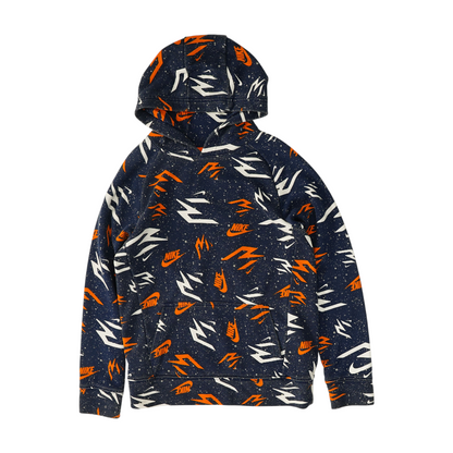 Navy Abstract Hoodie Pullover