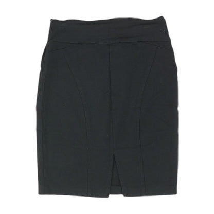 Black Solid Mini Skirt