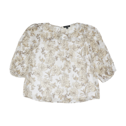 White Floral Blouse