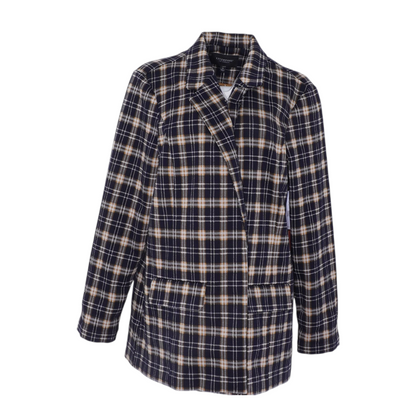 Navy Plus Plaid Blazer