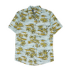Blue Tropical Short Sleeve Button Down