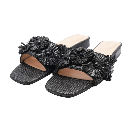 Black Flat Sandals